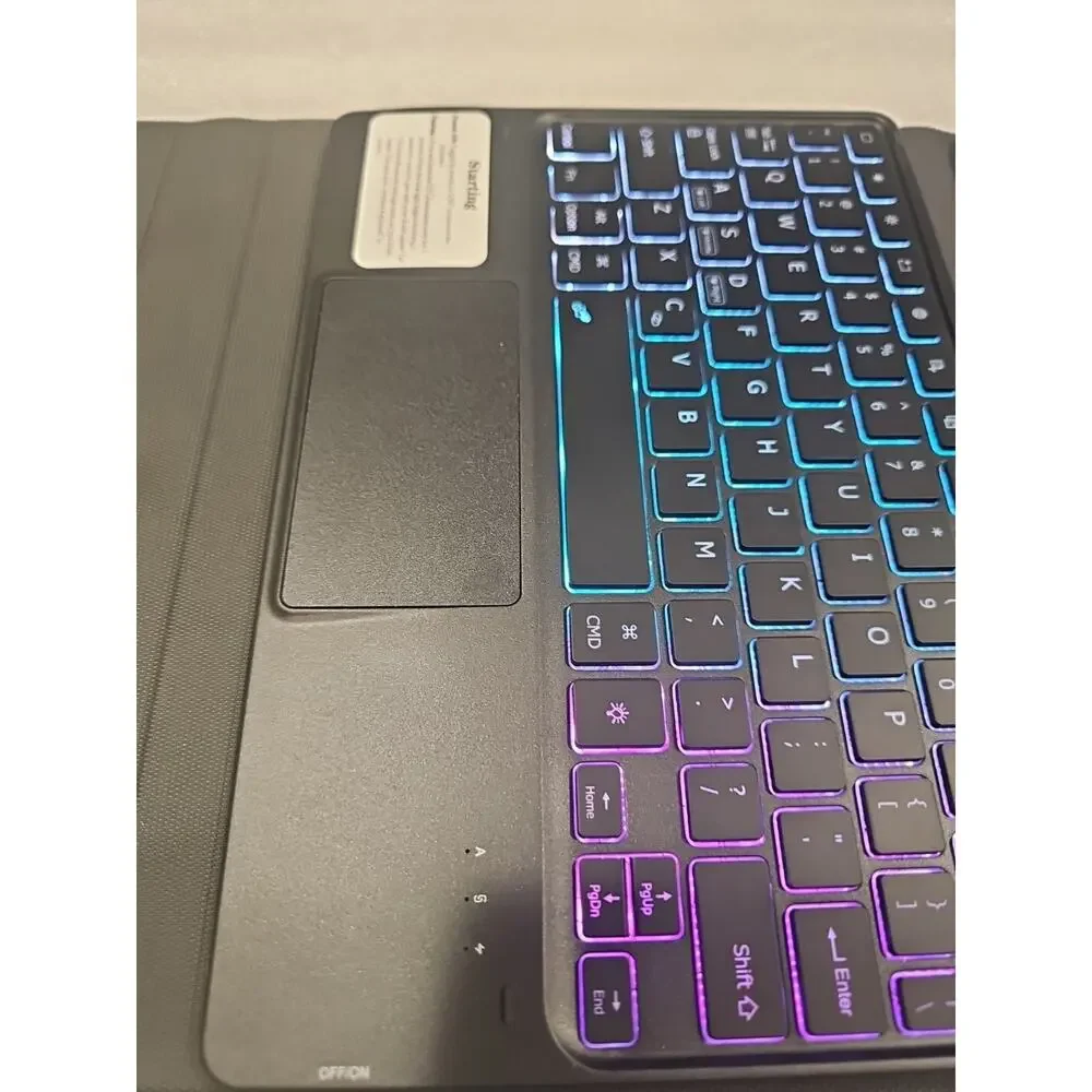 for 2024 iPad Pro 11-inch (M4) Case with Keyboard - 7 Color Backlit Detachable